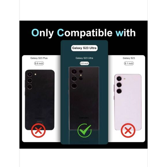 Magnetic Case for Galaxy S23 Ultra - Crystal Clear Case - Picture 2 of 7